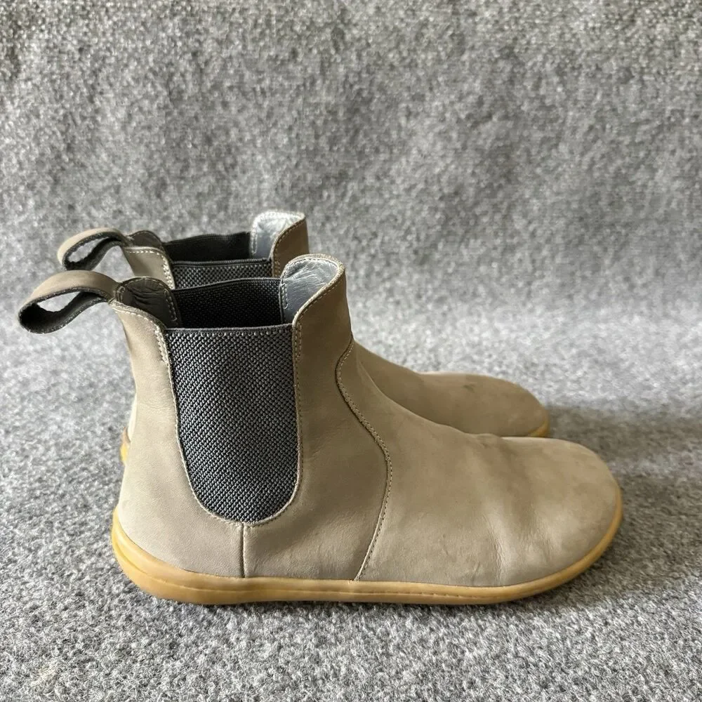 Vivobarefoot Fulham Zinc Nubuck Chelsea Boots Women 37 Minimalist Barefoot Gray